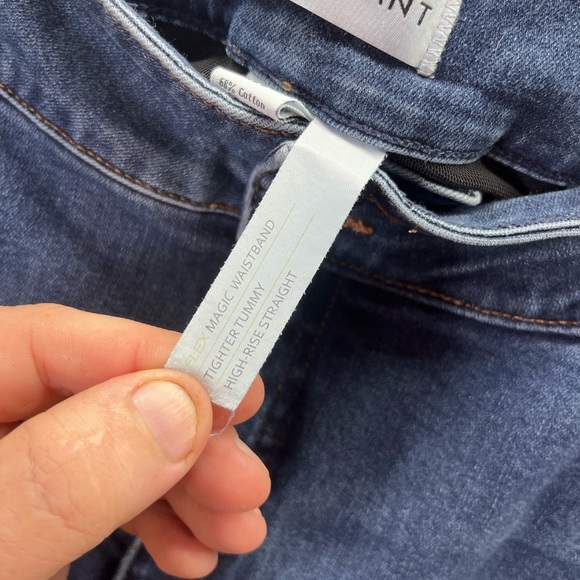 Lane Bryant Flex Magic High Rise Straight Jeans Womens 22W Plus Blue Denim 2222 - Picture 3 of 9